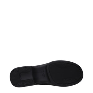 Prada Schwarze Stoff-Sneaker mit niedrigem Schaft