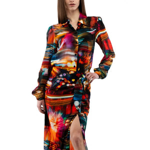 Moschino Mehrfarbiges Freizeitkleid aus Viskose