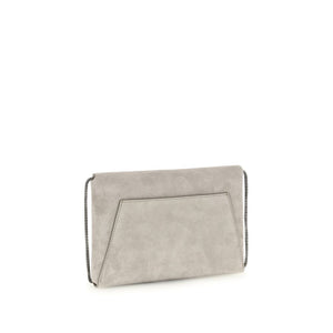 Brunello Cucinelli Graue Bos Taurus Kalbsleder Schultertasche