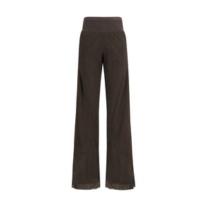 Rick Owens Braune Seidenhose Lässig