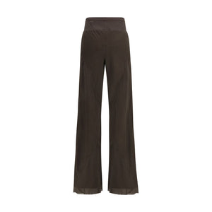 Rick Owens Braune Seidenhose Lässig