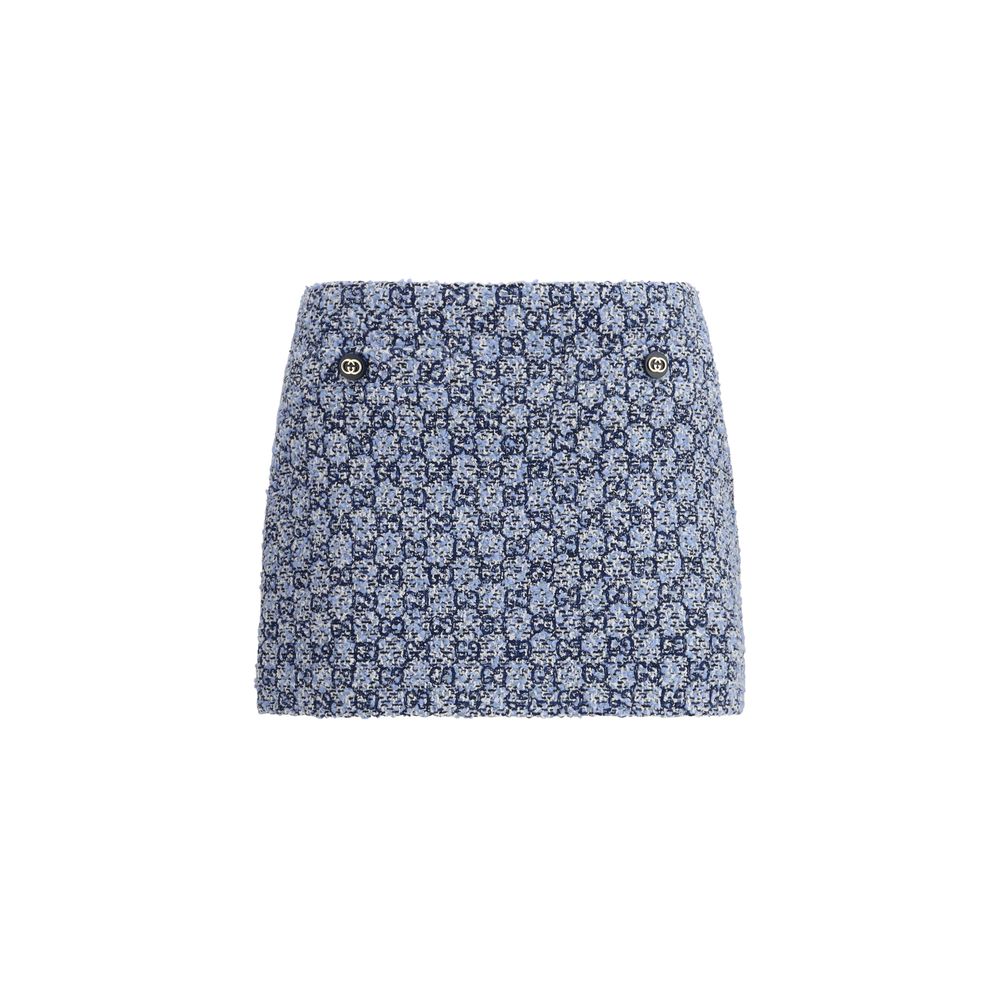 Gucci Blaue Baumwoll-Minirock