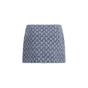 Gucci Blaue Baumwoll-Minirock