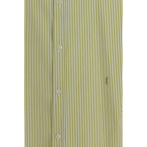 Saint Laurent Zweifarbige Baumwoll-Musterhemd