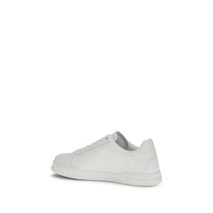 Dolce & Gabbana Weiße Low-Top-Sneaker aus Kalbsleder Bos Taurus