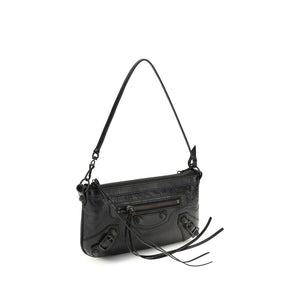 Balenciaga Schwarze Lammleder Schultertasche Ovis Aries Aries