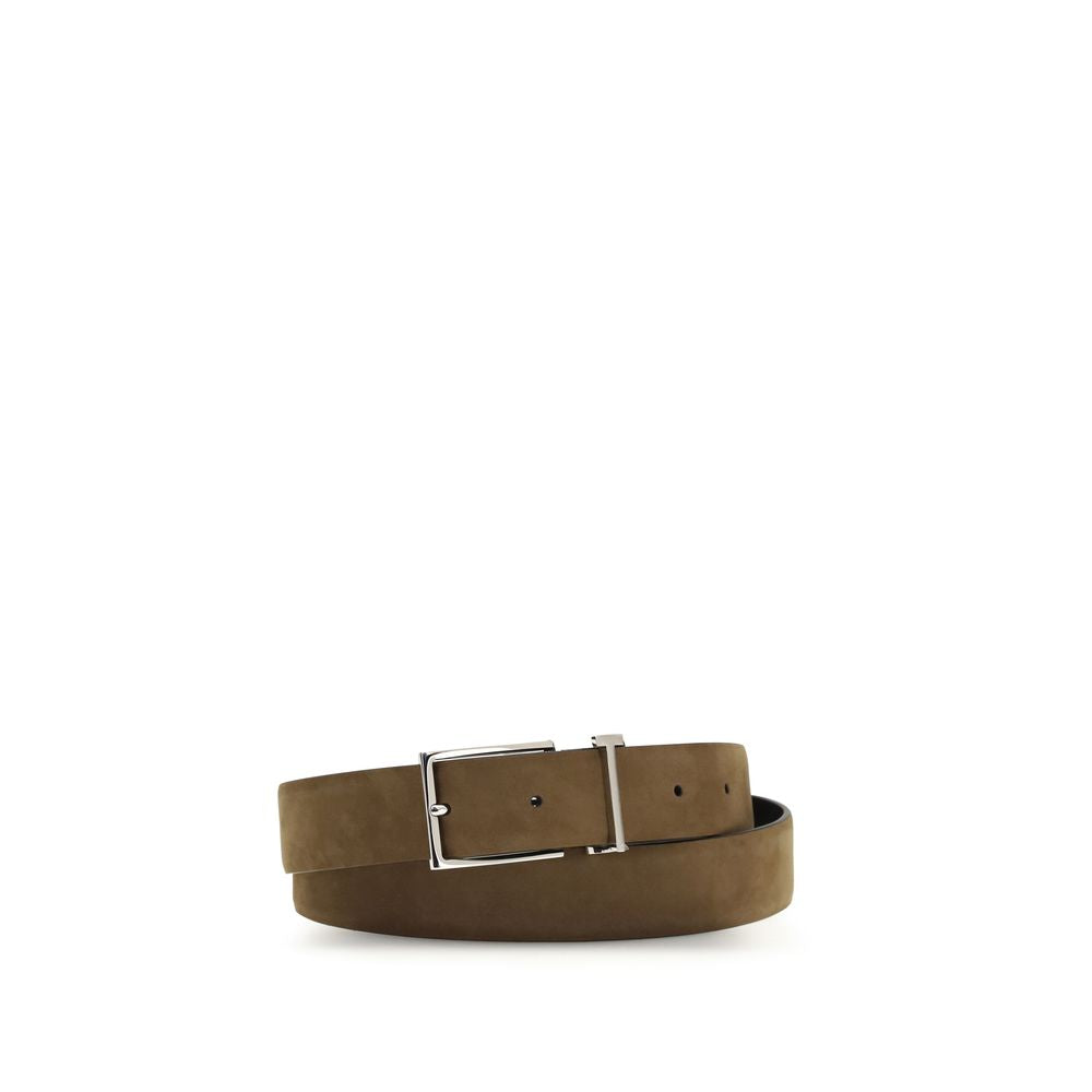 Tom Ford Brauner Kalbsleder Bos Taurus Regular Gürtel