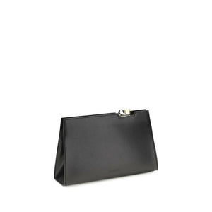 Jacquemus Schwarze Bos Taurus Kalbsleder Schultertasche