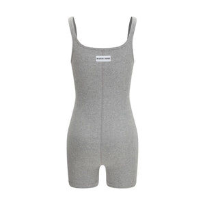 Marine Serre Grauer Jumpsuit aus Baumwolle