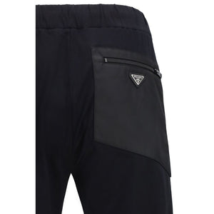 Prada Schwarze Nylon-Freizeithose