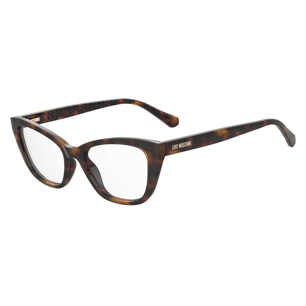 Love Moschino Braune Brille aus Cellulosepropionat