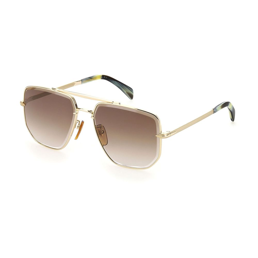 David Beckham Sonnenbrille aus Goldmetall
