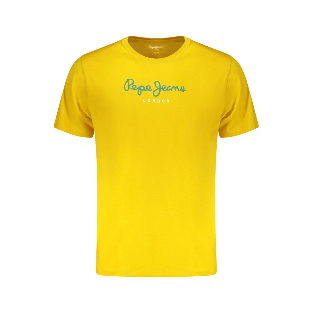 Pepe Jeans Gelbes Baumwoll-T-Shirt