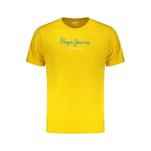 Pepe Jeans Gelbes Baumwoll-T-Shirt
