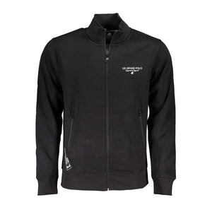 U.S. Grand Polo Schwarzer Baumwoll-Sweatshirt