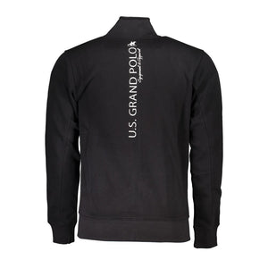 U.S. Grand Polo Schwarzer Baumwoll-Sweatshirt
