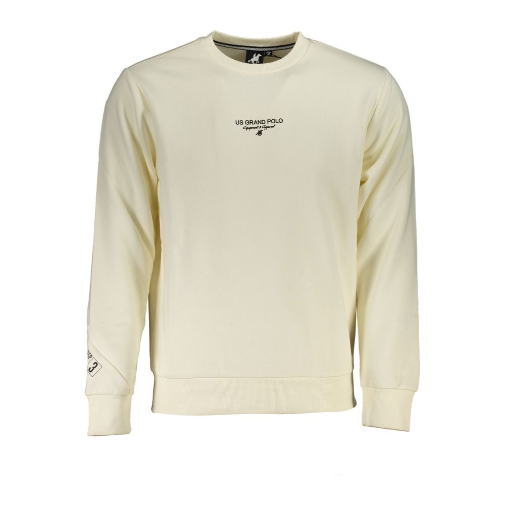 U.S. Grand Polo Weißes Herren-Sweatshirt aus Baumwolle