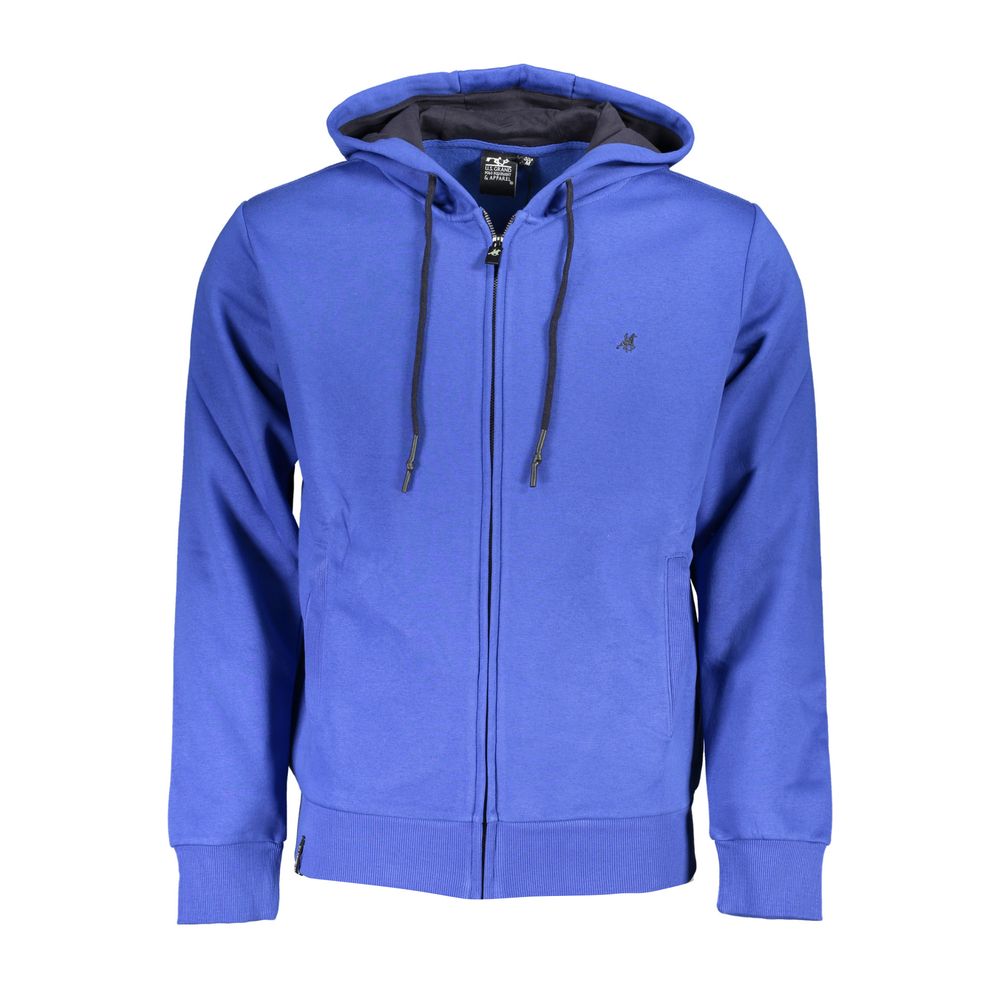 U.S. Grand Polo Blauer Baumwoll-Kapuzenpullover für Herren