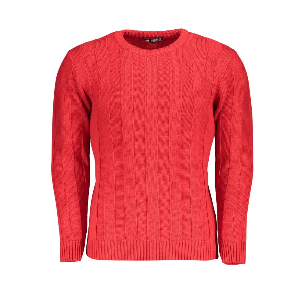 U.S. Grand Polo Roter Herrenpullover aus Acryl