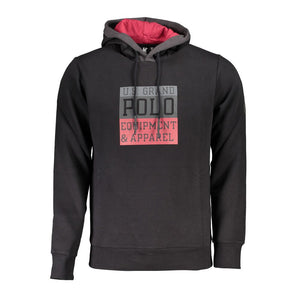 U.S. Grand Polo Schwarzer Baumwoll-Sweatshirt