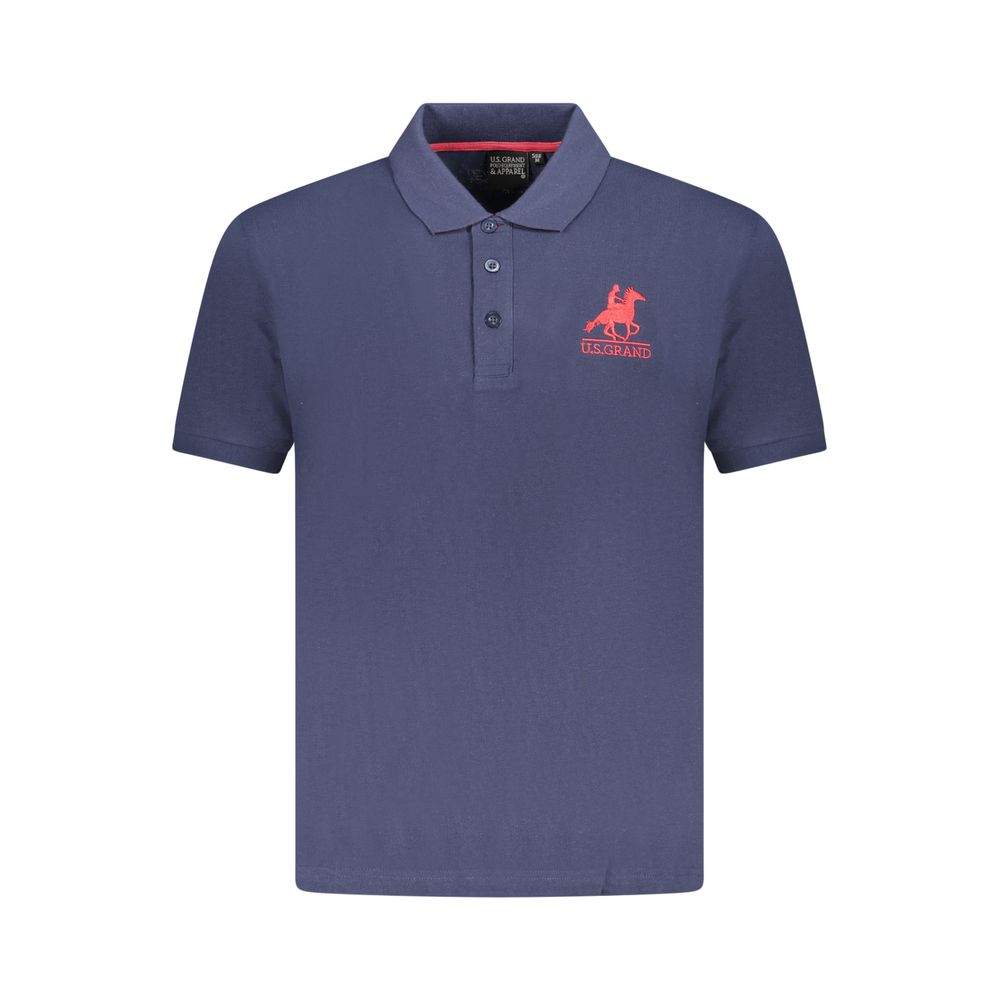 U.S. Grand Polo Blu Cotton Herren Poloshirt