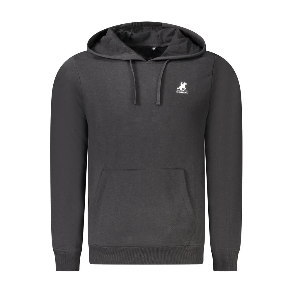 U.S. Grand Polo Schwarzer Baumwoll-Sweatshirt
