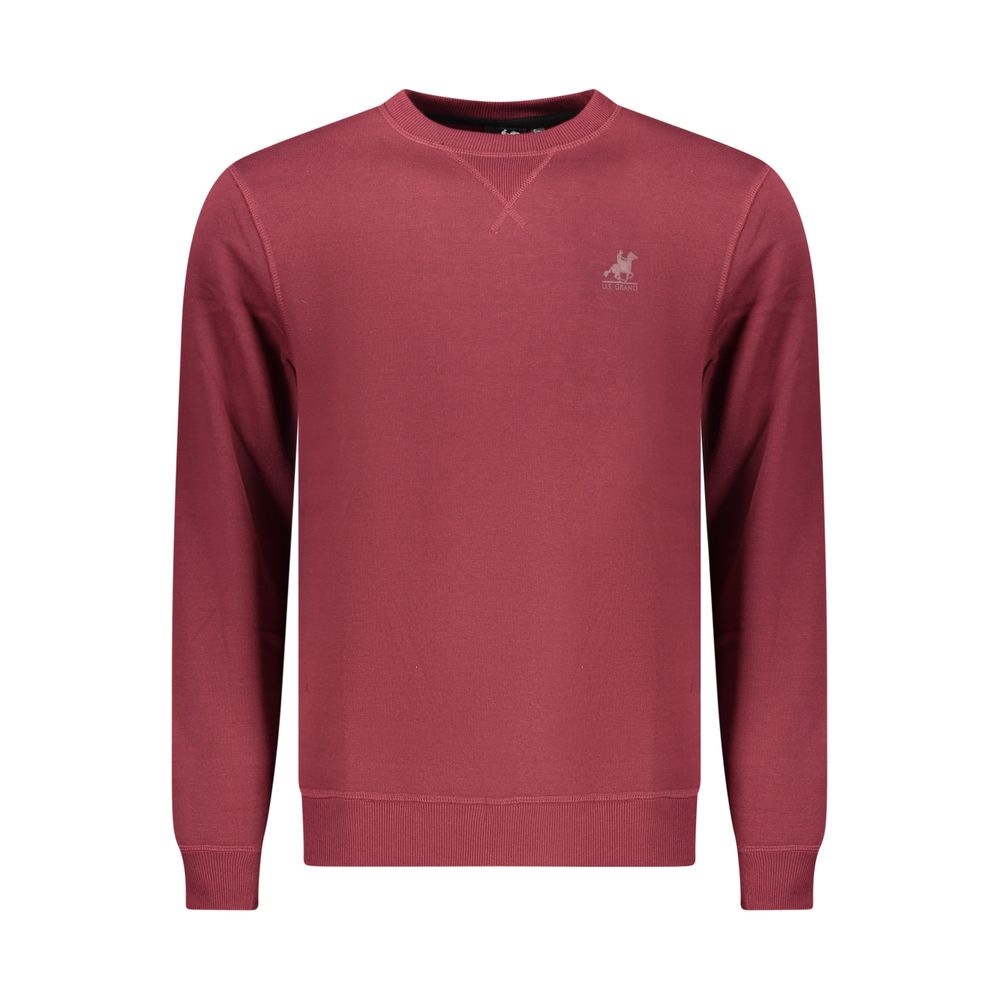 U.S. Grand Polo Rotes Polyester-Sweatshirt für Herren