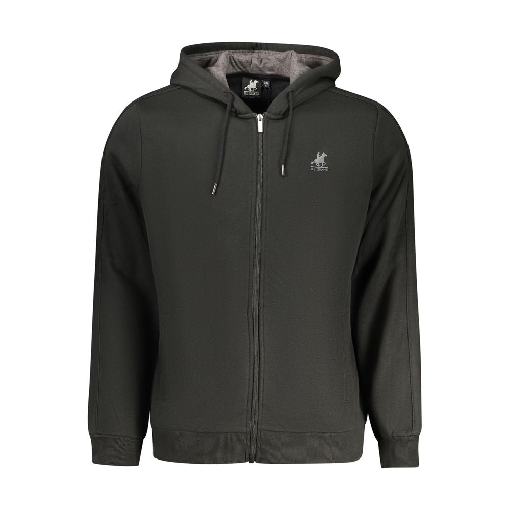 U.S. Grand Polo Schwarzer Baumwoll-Sweatshirt
