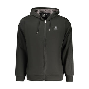 U.S. Grand Polo Schwarzer Baumwoll-Sweatshirt
