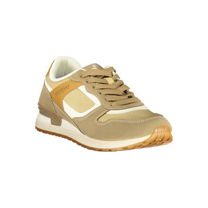 Navigare Beige Polyester Athletic Sneakers