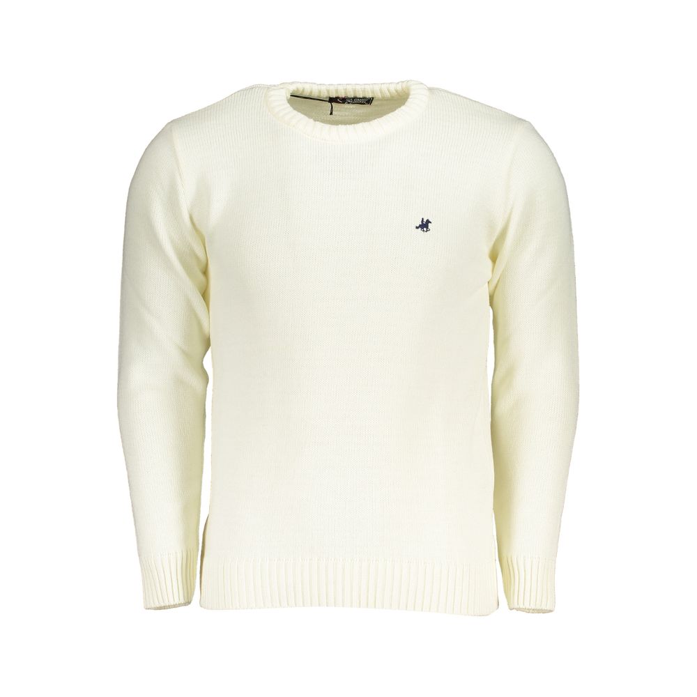 U.S. Grand Polo Weißer Herrenpullover aus Acryl
