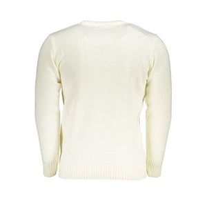 U.S. Grand Polo Weißer Herrenpullover aus Acryl