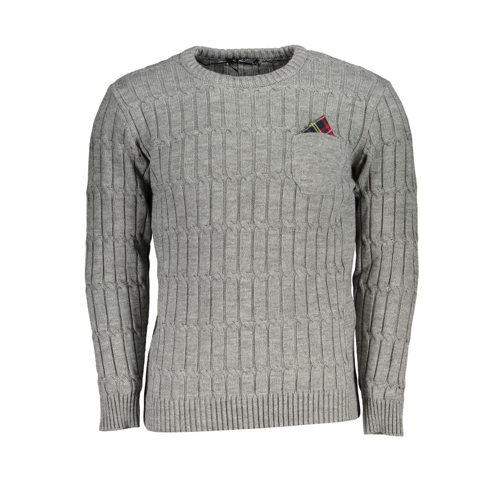 U.S. Grand Polo Grauer Strickpullover mit Rollkragen