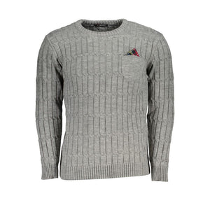 U.S. Grand Polo Grauer Strickpullover mit Rollkragen