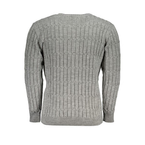 U.S. Grand Polo Grauer Strickpullover mit Rollkragen