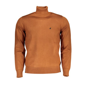 U.S. Grand Polo Brauner Nylon-Rollkragenpullover