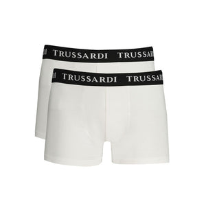 Trussardi Weiße Herren-Boxershorts aus Baumwolle