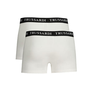 Trussardi Weiße Herren-Boxershorts aus Baumwolle