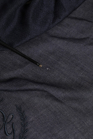 Dolce & Gabbana Blauer Kaschmir-Schal mit Fransen 70cm x 200cm für Herren