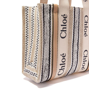 Chloé Beige Leinen-Tragetasche