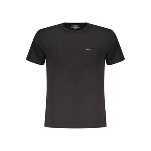 Guess Jeans Schwarzes Herren-T-Shirt aus Bio-Baumwolle