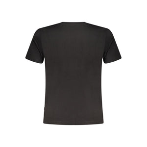 Guess Jeans Schwarzes Herren-T-Shirt aus Bio-Baumwolle