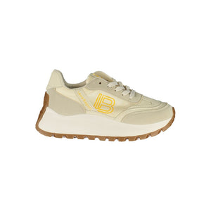 Laura Biagiotti Damen Sneaker aus Beige Polyurethan