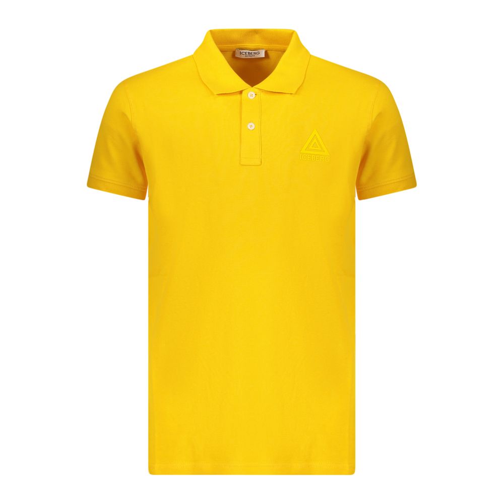 Iceberg Gelbes Baumwoll-Poloshirt für Herren