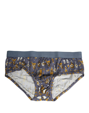 Dolce & Gabbana Graue Jazz Cocktail Herren Brando Brief Unterwäsche