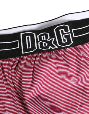 Dolce & Gabbana Pink D&G Logo Baumwoll-Boxershorts Regular Fit