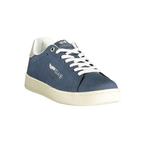 Gas Blauer Herren-Sneaker aus Polyurethan