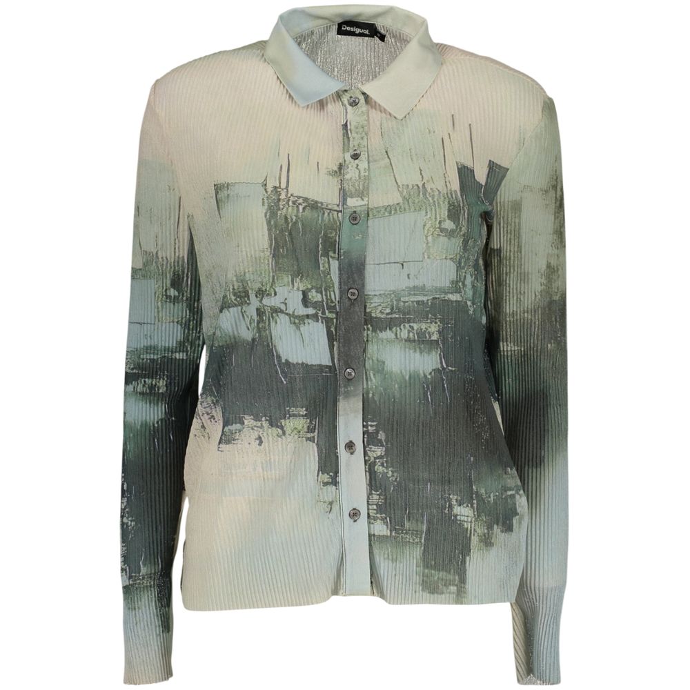 Desigual Grünes Hemd mit Muster aus Polyester