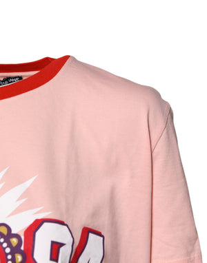 Dolce & Gabbana Pink DG 84 Sacred Heart Print Baumwoll-T-Shirt