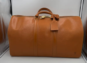 Louis Vuitton LOUIS VUITTON KEEPALL 50 Handtasche aus braunem EPI Leder
